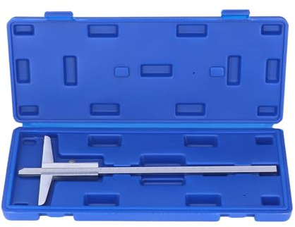 Calibrador Vernier de profundidad de acero con alto contenido de carbono, herramienta de medición de precisión de 0,02mm, procesamiento de metales (0-200 mm)
