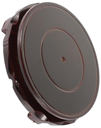 LALAFINA Base Girevole in Legno 18 Cm, Supporto Portavaso Rustico per Fioriere e Piante, Piedistallo Espositivo Resistente per Interno e Giardino