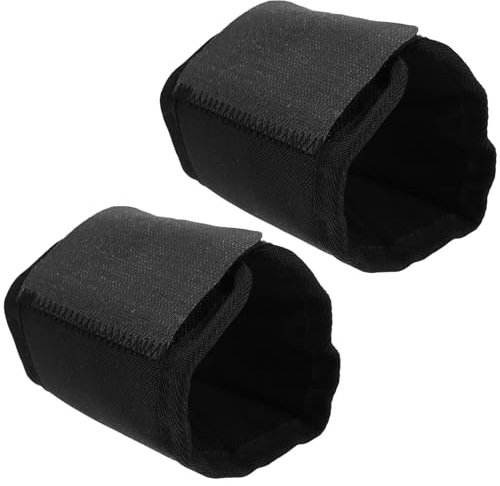 SOLUSTRE Polainas Protectoras para Patas de Caballo de Tela Oxford Negro, Ajuste Ceñido y Transpirable, 2 Piezas para Cuidado y Protección en Equitación