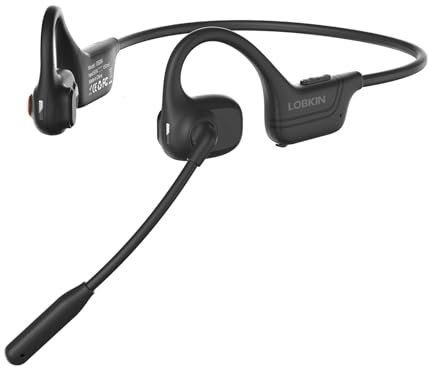 Bluetooth Headset with Mic,Open Ear Headphones, Wireless Headset for Work | DSP Noise Cancelling Microphone and Multipoint,Wireless Headset with Microphone for Office Home Working Driving Running