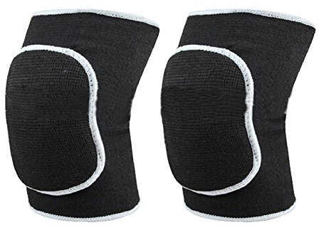 HugeStore Herren Volleyball Knieschoner Knieschützer Kniebandage Knieprotektor Knieschutz Kniegelenk Kniebandage Schwarz