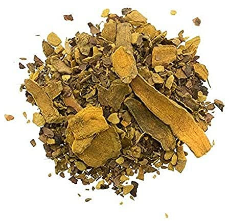 Aromas de Té - Infusión Cúrcuma Relax Ecológica - Formato de 50gr. - Contiene Trozos de Cúrcuma, Jengibre, Anís, Canela y Cáscara de Cacao - Infusión Sin Cafeína - Propiedades Relajantes y Calmantes