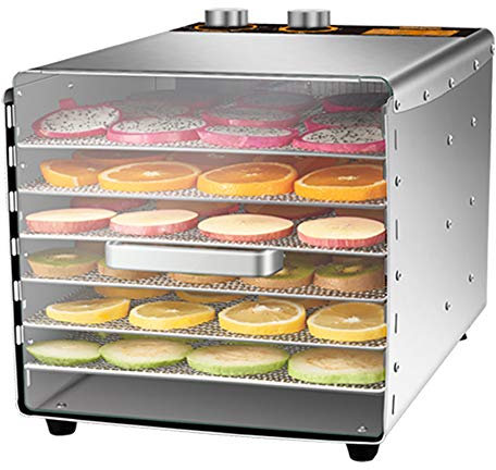 ZYFA Essiccatore Frutta e Verdura,30 h Tempo di Controllo, Temperatura da 33 a 80 °C,Disidratatore per Alimenti