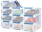 BALLSHOP 10 Scatole Impilabili per Scarpe - Organizer Trasparente 28 x 18 x 10 cm - in Plastica, Fai Da Te, Con Cassetti