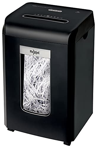 Rexel RSS1838 Strip Cut Paper Shredder, Shreds 18 Sheets, P2 Security, Small Office, 38L bin, Ultra Quiet, ProMax QS Range, 2104588