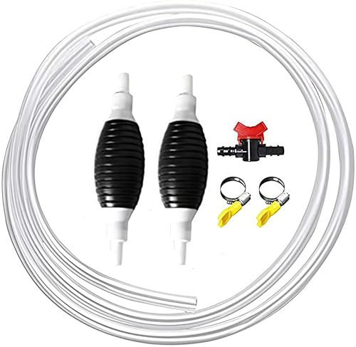 Handpumpe Benzinpumpe, Dieselpumpe, Kraftstoffpumpe, Manuelle Transferpumpe,Tragbare Schlauchpumpe,mit 2M PVC-Schlauch mit Schlauchklemme,für Umfüllpumpe Benzin, Wasser, Flüssigkeits.