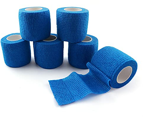 Batino 6 Rolls Cut Resistant Tape Adherent Wrap Tape Non-Woven Self-Adhesive Elastic Bandage for Wood Carving