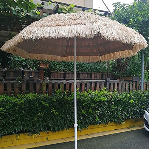Yclty Parasol Hawaii de 7,2 Pieds, Parasol De Plage Parasol À Frange en Chaume de Patio De Piscine, Pare-Soleil pour Parasol de Jardin De Pelouse
