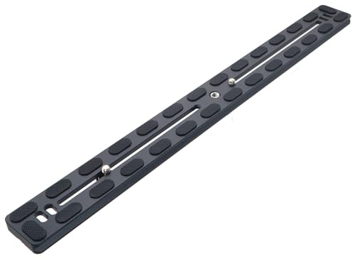 HITHUT 400mm Universal Long Quick Release Plate Dual Dovetail Slide Rail with D-Ring 1/4 Screw for Ball Head Tripod Mount DSLR Camera Arca Swiss Compatible