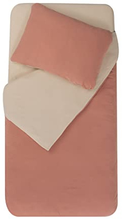 DOMIVA - Juego de edredón de 100 x 140 cm + Funda de 40 x 60 cm Terracotta/CAILLOUX