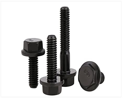 GILIOS GB5789 10,9 Grade Kohlenstoffstahl Schraubenflansch Sechskantschrauben mit Flanschbolzen M6 M8 M10 M12 M14 M16 Schraube mit lockeren Zähnen (Size : M10X45 6pcs Half)