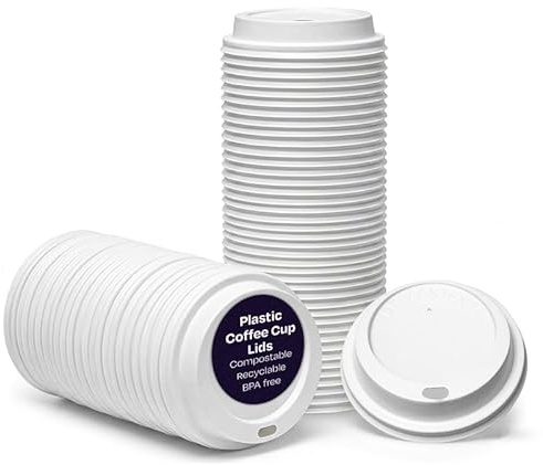 We Can Source It Ltd – White 8oz Re-usable Sip-Through Lids for Paper Coffee Cups 80mm – Secure Fit and Spill Protection – Ideal for Coffee, Hot Drinks – Perfect for Events and Offices – Pack of 1000