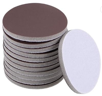 MACHSWON 3 Inch Sander Pad Sanding Sponge for Auto Wood Drywall Metal Brown Corundum 2000 Grit 20 Pcs