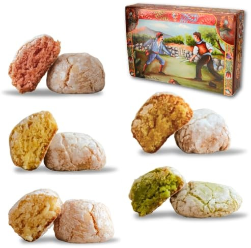 BRICIOLIAMO...[ 1 Kg. ] Paste di Mandorla Artigianali Fresche - MANDORLA 10% - SCONTI QUANTITÀ - 5 GUSTI DISPONIBILI/BOX MISTO - Dolci Tipici Siciliani - Prodotte in Sicilia