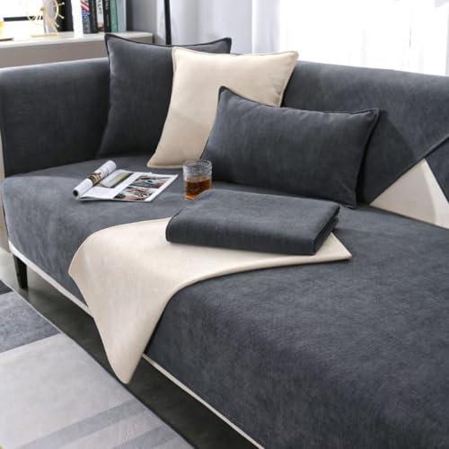 Bettschlange Sofabezug, Anti Slip Sofa Cushion, Sofaschutz Wasserdicht L Form, Sofaschutz Katze Sofaschoner, Couch Bezug Ecksofa, Sofadecken für Sitzfläche rutschfest,90x210cm