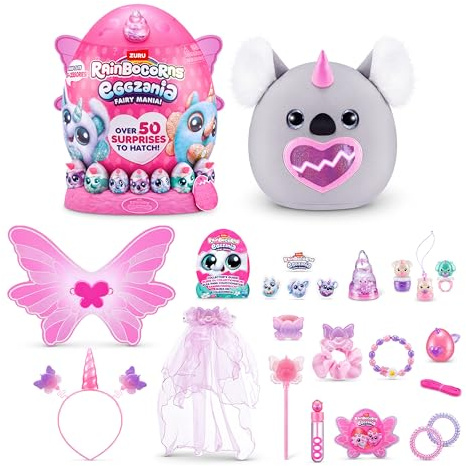 Rainbocorns Eggzania Huevo Sorpresa de Pascua Fairy Mania (Koala) de ZURU, 35 Sorpresas, Regalo Pascua Niñas