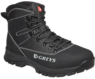 Greys Tital Stivali da Pesca | Resistenti Chiodati Rinforzati | Suola Gomma Grip Direzionale | Sistema Drenaggio Sandwich | Occhielli Resistenti Acqua Salata | UK 11 | EU 46