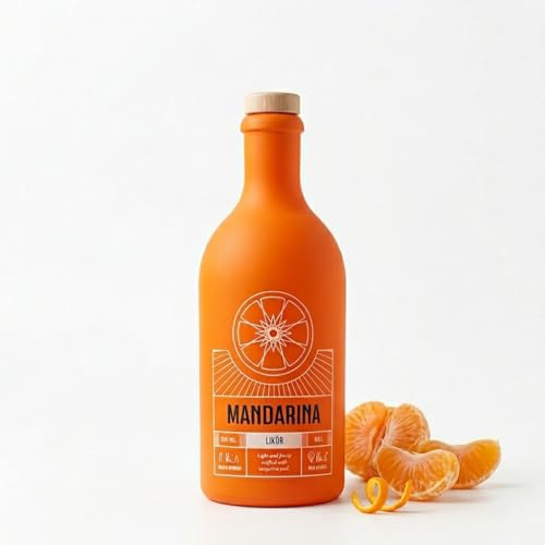 Mandarina Gin-Likör 25% Vol. 0,5l - mit 11 Botanicals wie Mandarine, Orange, Limette, Wacholder... handcrafted Citrus Gin Liqueur