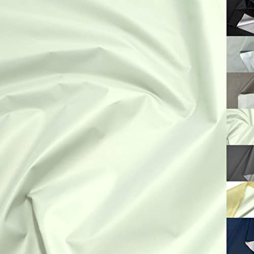 TOLKO Sonnenschutz Stoff mit silber Thermo-Beschichtung | gute Lichtdichte | Verdunklungsstoff Meterware blickdicht Beschattung Gardinen Verdunklungsvorhänge Hitzeschutz Stoffe zum Nähen (Licht Grau)