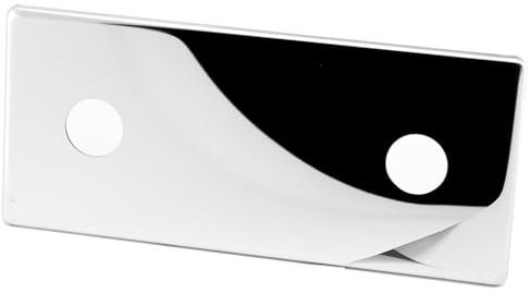 BLUMKRAFT Cache platine double acier inoxydable A2 + traitement chrome pour robinet mural. Effet miroir. Entraxe 150mm. Diamètre 26mm