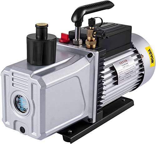 VEVOR Bomba de Vacío 12 CFM 1 HP Bomba de Vacío de Aire Acondicionado Herramienta de Refrigerante Definitiva 340 L/min HVAC Vacío para Aire Acondicionado Doméstico, Automóviles