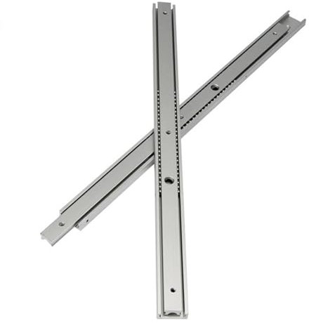 LMXRYPD 3-Teilige Schubladenschienen mit Vollauszug, Doppelschichtige Schwerlastauszug aus Aluminiumlegierung, mit Kugellager, Klein, Leise und Stabil(25cm/9.8in)