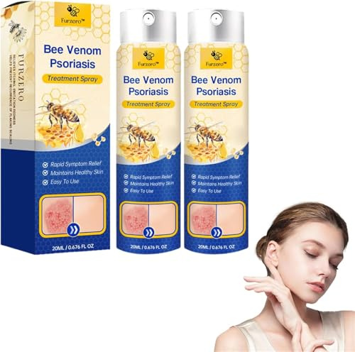 Psoriaheal Bee Psoriasis Treatment Spray, Furzero Psoriasis Spray, Bee Psoriasis Treatment Spray, Psoriasis Relief Spray, Suitable for All Skinconditions (2 Pcs)