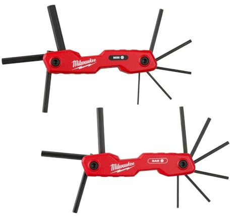 Milwaukee Eléctrico - Juego de llaves hexagonales plegables de 17 teclas - SAE/métrico