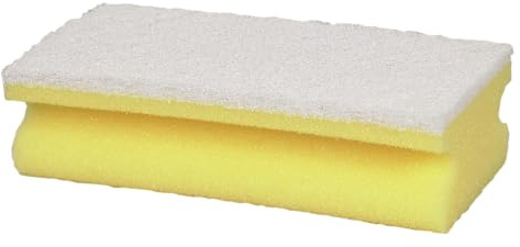 ABENA White Sponges, Kitchen Cleaning Sponge, Scouring Pads, Pot Scrubber, One Size, Pack of 10