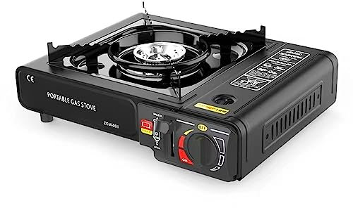 Cuisinière à Butane Portable d'extérieur, 2900W, feu réglable, cuisinière à gaz légère, pour Camping, Barbecue, marmite