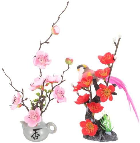 Plum Blossom Embellishment 2 StüCk Sushidekorationen FüR Sashimi Teller Lebensechte KüNstliche Blumen Stabil Und Einfache Anwendung FüR Japanische Kalte Gerichte