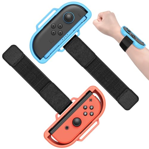 KOVA Armband Straps für Nintendo Switch 2/Swtich 1/OLED (Hellblau &Hellrot)