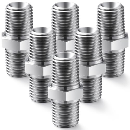 Zonon 6 Pack airless paint sprayer hose 1/4 x 1/4 Airless Sprayer Hose Connectors 1/4 x 1/4 Hose Fitting for Connecting 1/4 Airless Paint Sprayer Hoses