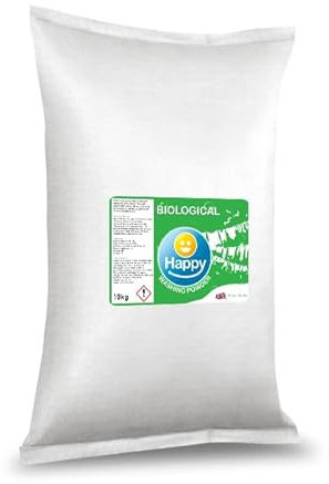 Happy Biological Laundry Powder 10kg Sack - Household Cleaning Supplies