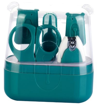 iplusmile Juego de Cortaúñas para Bebés Hojas Redondeadas y Diseño Fácil de Agarrar, Material Abs y Acero Inoxidable Caja de Almacenamiento para Recién Nacidos