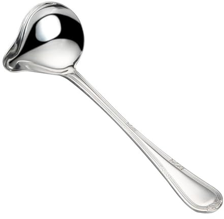 Zestjewel Small Ladle Spoon 7.8inch Small Ladles Spoon Stainless Steel Sauce Ladle Gravy Silver
