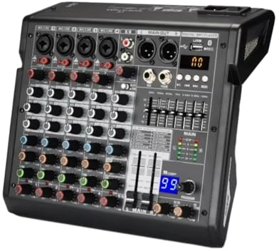 Mesa De Mezclas Dj Consola De Mezclas Bluetooth 6 Canales, 2 Unidades, 99, 48 V, USB, For Karaoke En Casa O Iglesia