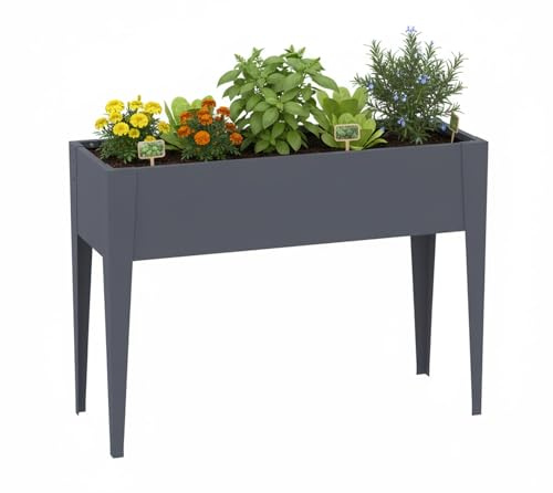 WESTMANN Vedura M Metall Balkon Hochbeet 100x30x80 cm Anthrazit Stahl