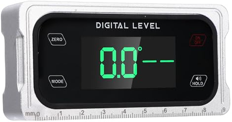 Zhjvihx Goniometro Digitale, Indicatori di Livello Inclinometrici con Base Magnetica con Scanalatura a V e Ampio Display LCD, Goniometri da Costruzione per la Lavorazione del Legno,