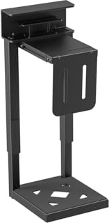 MAXMOUNT PC-fäste med bordsklämma – höjdjusterbar 410–650 mm, klämbredd 180–300 mm, upp till 30 kg, svart
