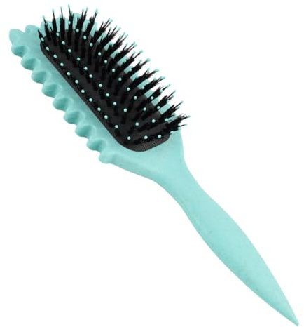 Brosse à Boucles，pour Définir et Démêler Les Boucles，Brosse de Coiffage avec Poils Naturels，Adaptée aux Cheveux bouclés Et ondulés, Capillaire douce pour Femmes
