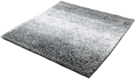 Kleine Wolke 4077977135 Badteppich Oslo, 100 Prozent Polyester, Platin, 60 x 60 cm