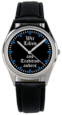 KIESENBERG Darmstadt Fußball Fan Uhr - Sportliche Armbanduhr im Fan-Design Stilvolle Herren- & Damen-Uhr mit Motiv *Wir Lilien - aus Tradtion Anders* – Geschenkidee für Fußballfans - B-2262