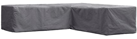 Perel L-förmige Schutzhülle für Gartenset 215 x 215 x 70 cm, wasserdicht und UV-beständig, wetterfeste Abdeckung für Loungegruppen in Eckform