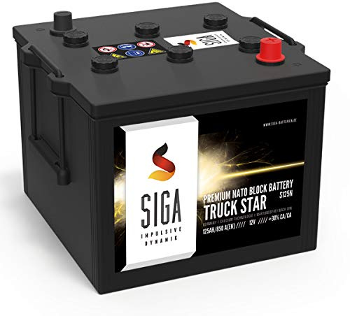 SIGA LKW Batterie 125Ah 12V Starterbatterie NATO Block Unimog ersetzt 110AH