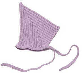 Babymütze, Zwergenmütze, Pixie-Mütze, handgestrickt, Schurwolle (Merino) - Gr. 0-6 Monate in helllila