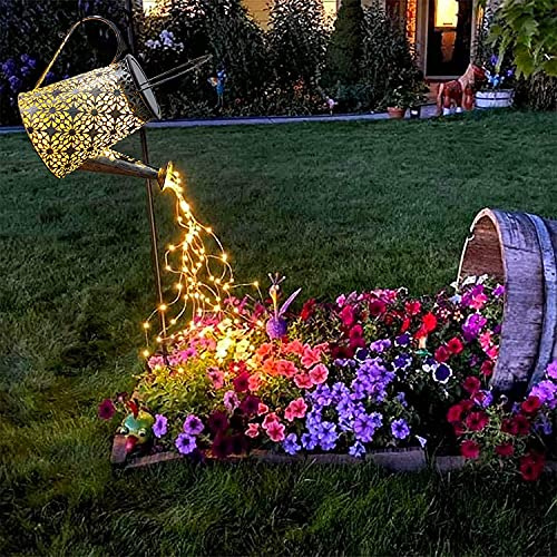 ZNYCYE Regadera Solar con Luces - Luces Solares Led Exterior Jardin Cascada(con Gancho de Pastor) , Luces Led Solares para Exteriores Jardin para Mesa Patio Camino Pasarela Fiesta Regalo y Boda