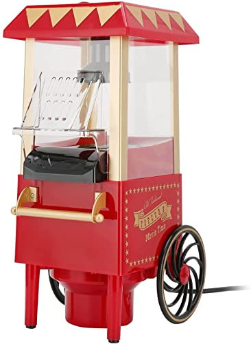 ksamwjf Popcorn Machine, Home Mini Fat Free Hot Air Popcorn Maker/No Oil, Automatic Nonstick Plate Birthday Party