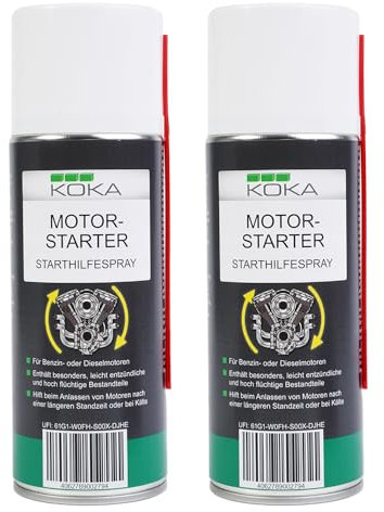 KOKA Lot de 2 sprays d'aide au démarrage à froid de 400 ml