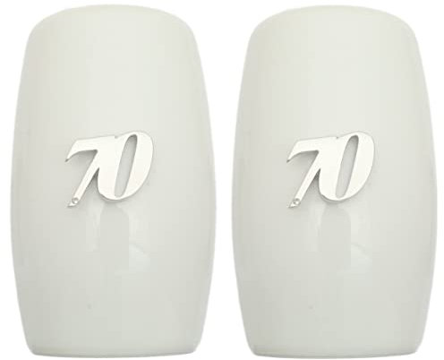 70th Birthday China Salt and Pepper Shakers Cruet Set Modern White CSP 532
